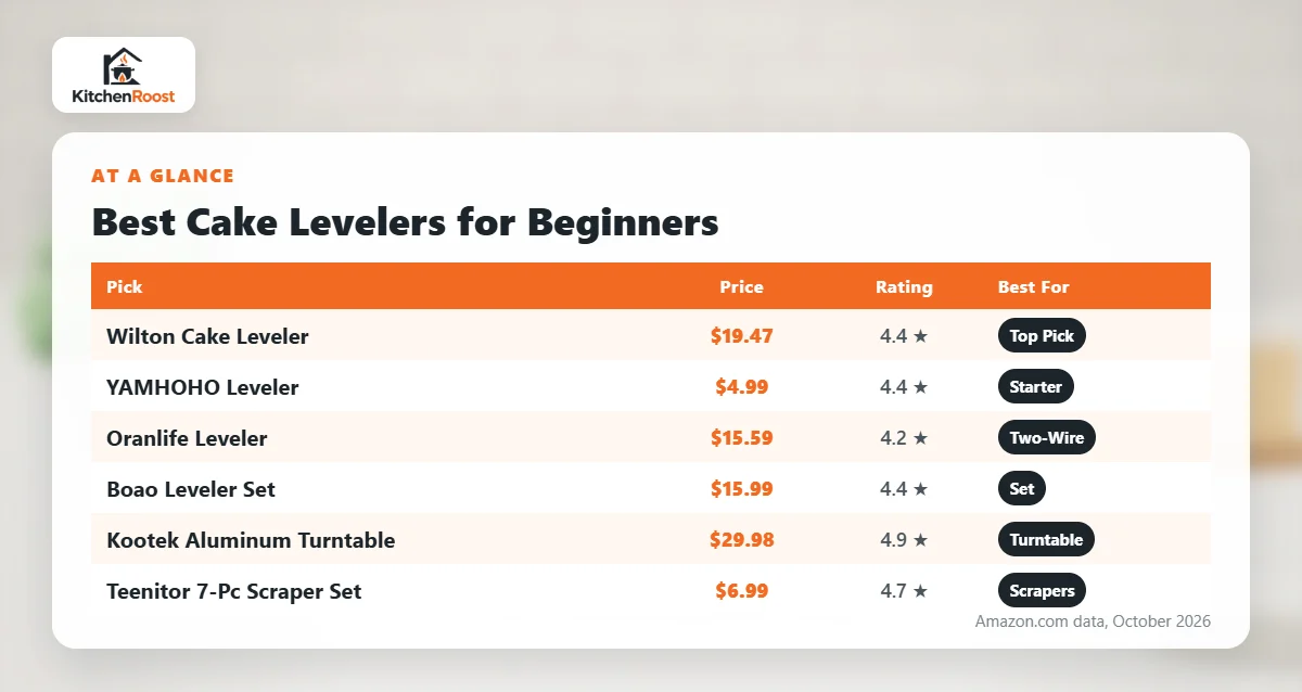 Best cake leveler for beginners comparison chart