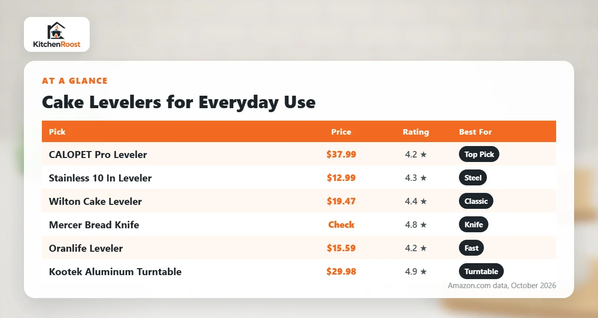 Best cake leveler for everyday use comparison chart
