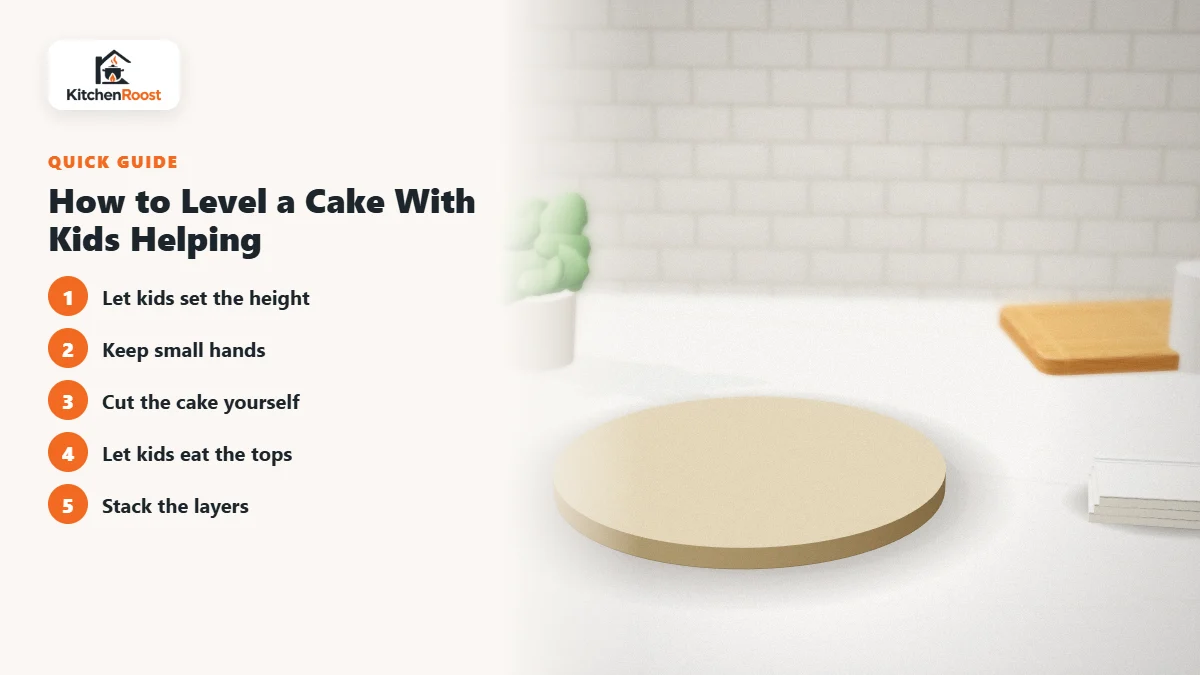 How to Level a Cake With Kids Helping - best cake leveler for families