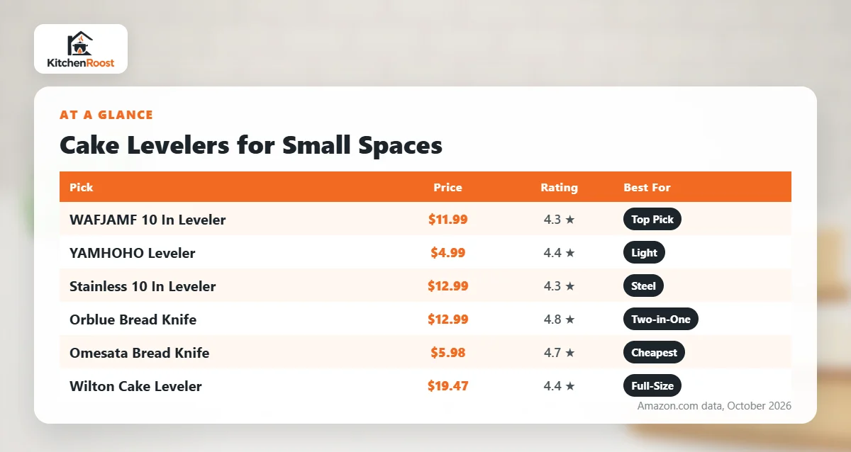 Best cake leveler for small spaces comparison chart