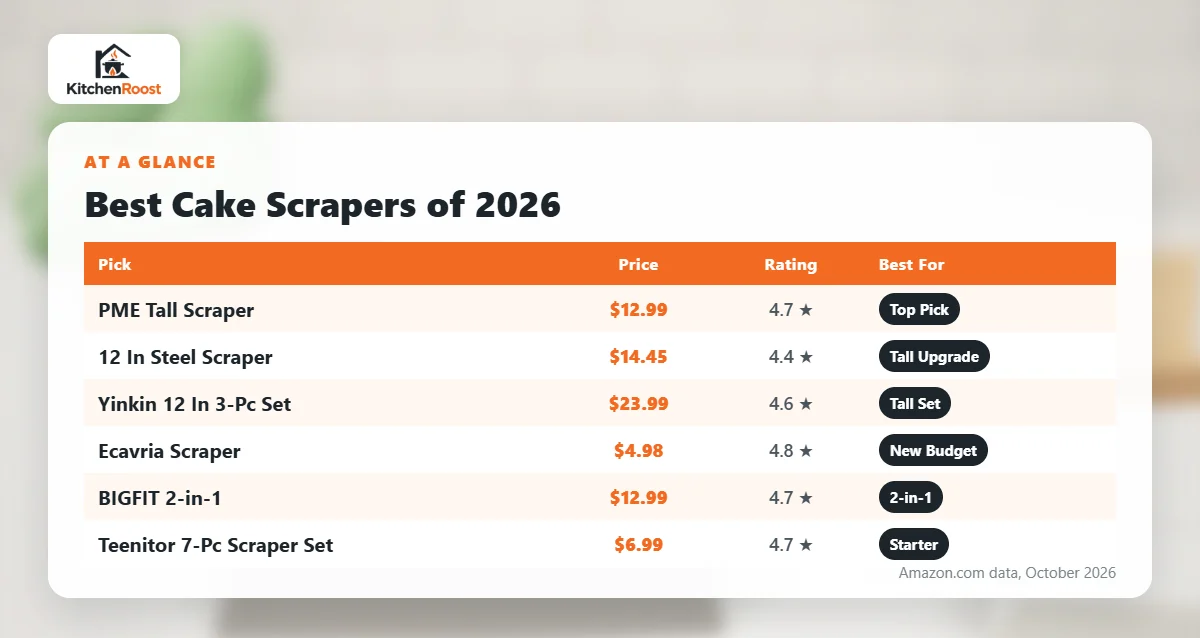 Best cake scraper 2026 comparison chart