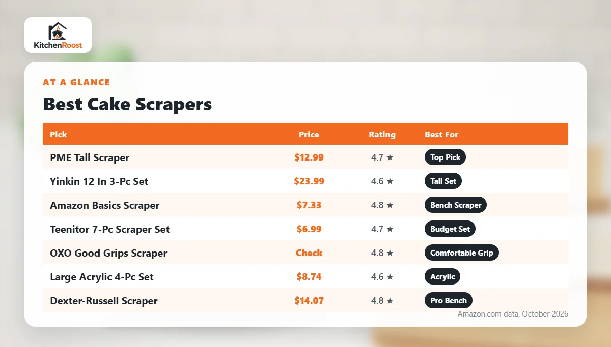 Best cake scraper comparison chart