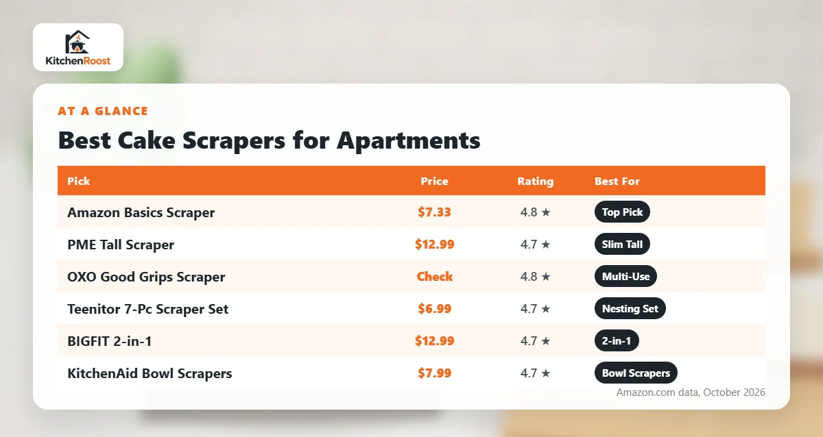 Best cake scraper for apartments comparison chart