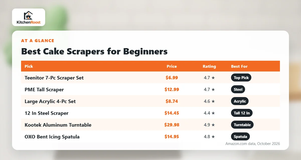 Best cake scraper for beginners comparison chart