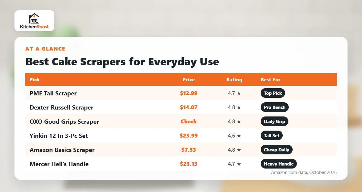 Best cake scraper for everyday use comparison chart