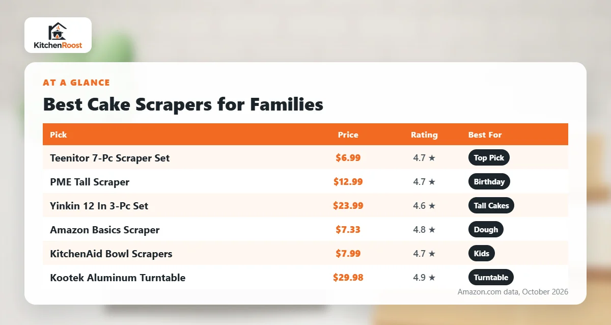 Best cake scraper for families comparison chart