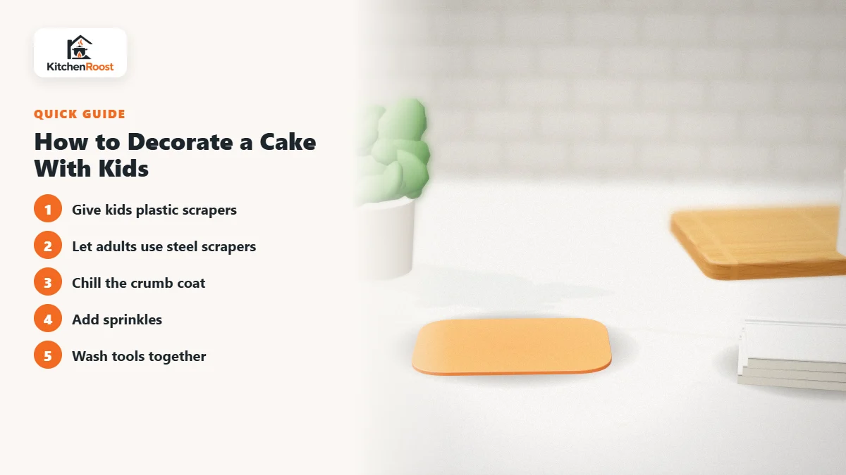 How to Decorate a Cake With Kids - best cake scraper for families
