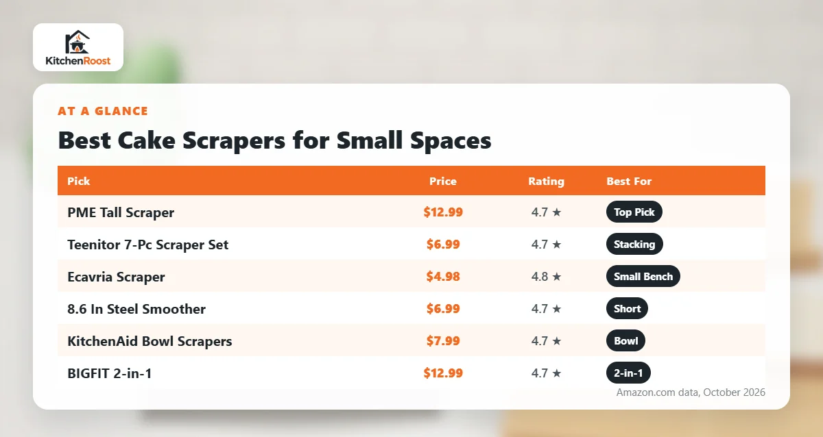 Best cake scraper for small spaces comparison chart