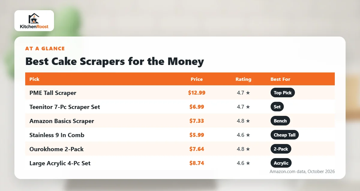 Best cake scraper for the money comparison chart