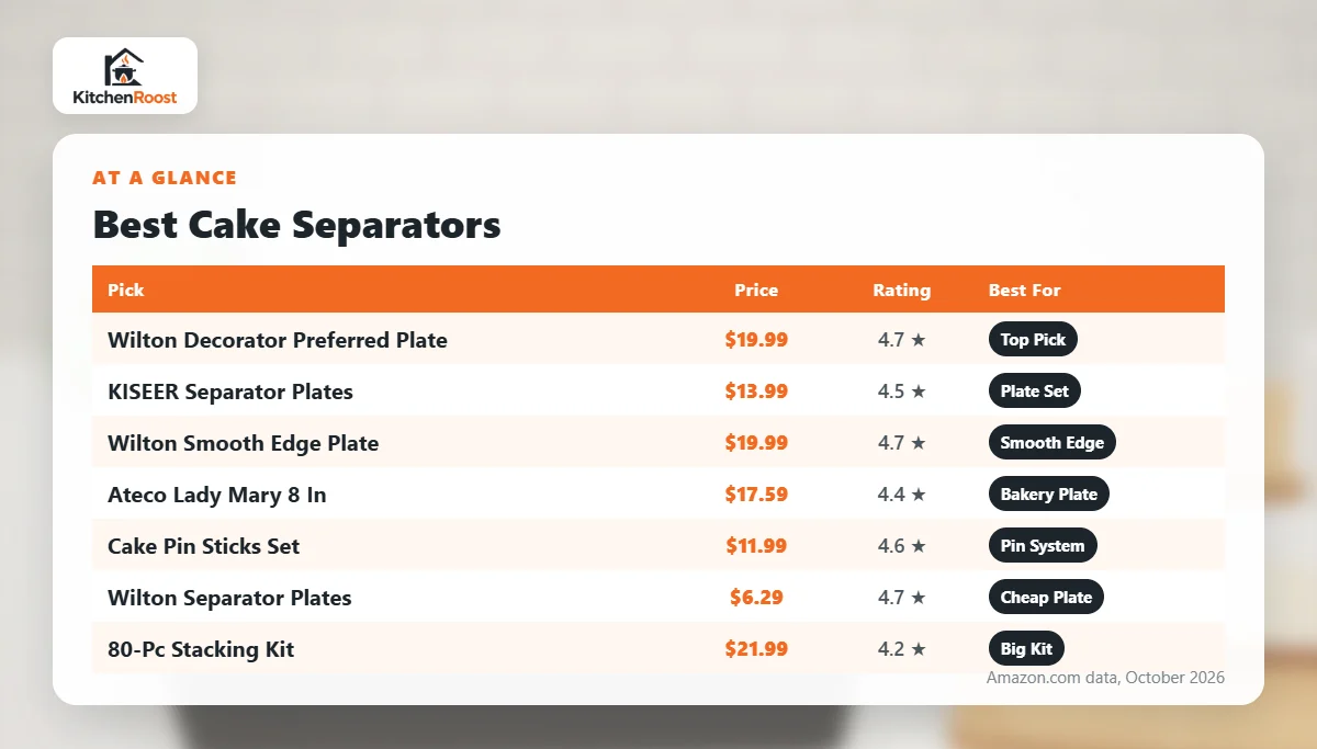 Best cake separator comparison chart
