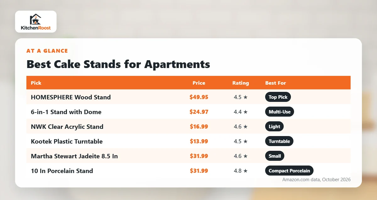 Best cake stand for apartments comparison chart