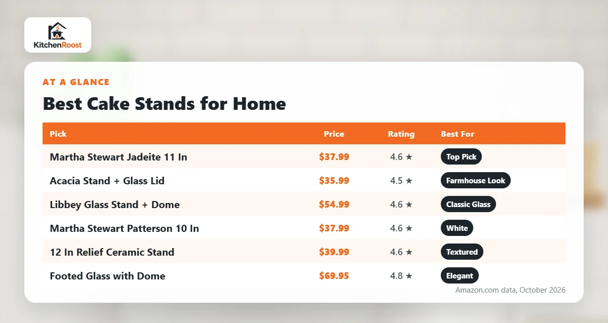 Best cake stand for home comparison chart