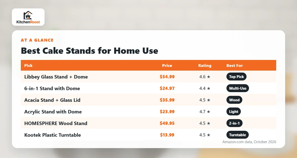 Best cake stand for home use comparison chart