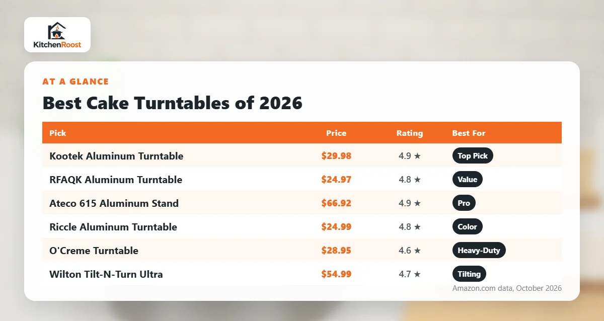 Best cake turntable 2026 comparison chart
