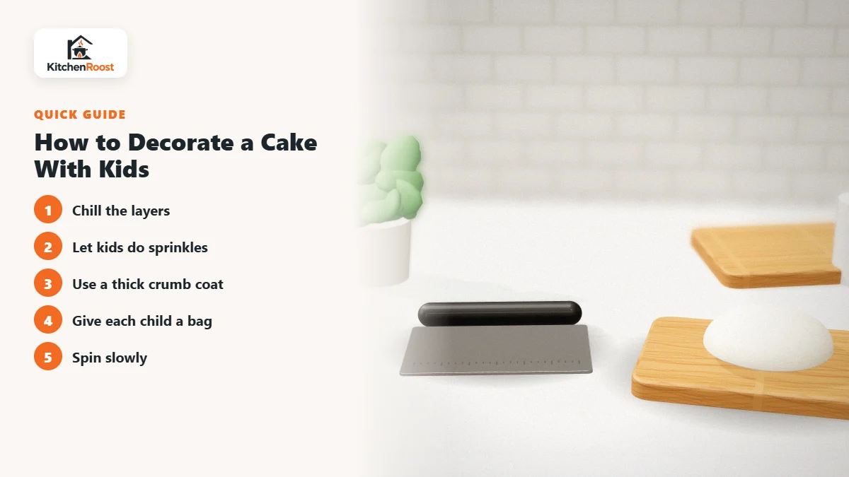 How to Decorate a Cake With Kids - best cake turntable for families