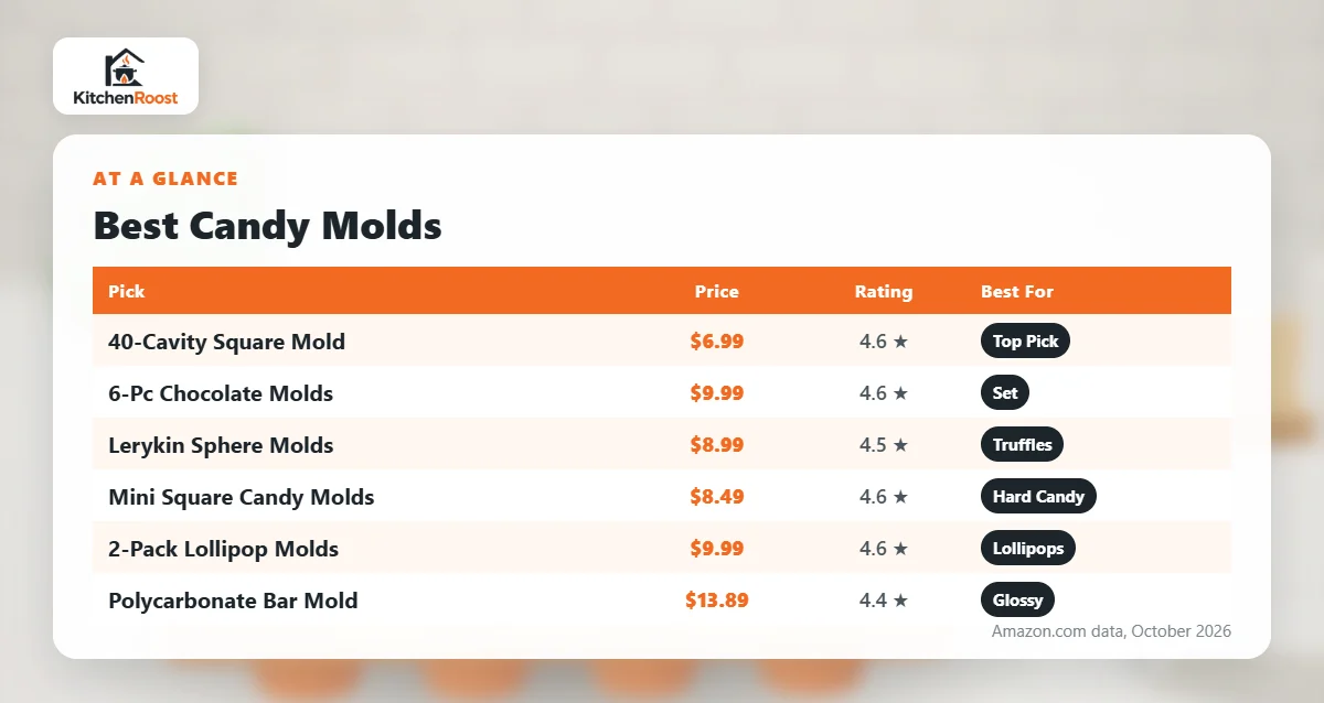 Best candy mold comparison chart