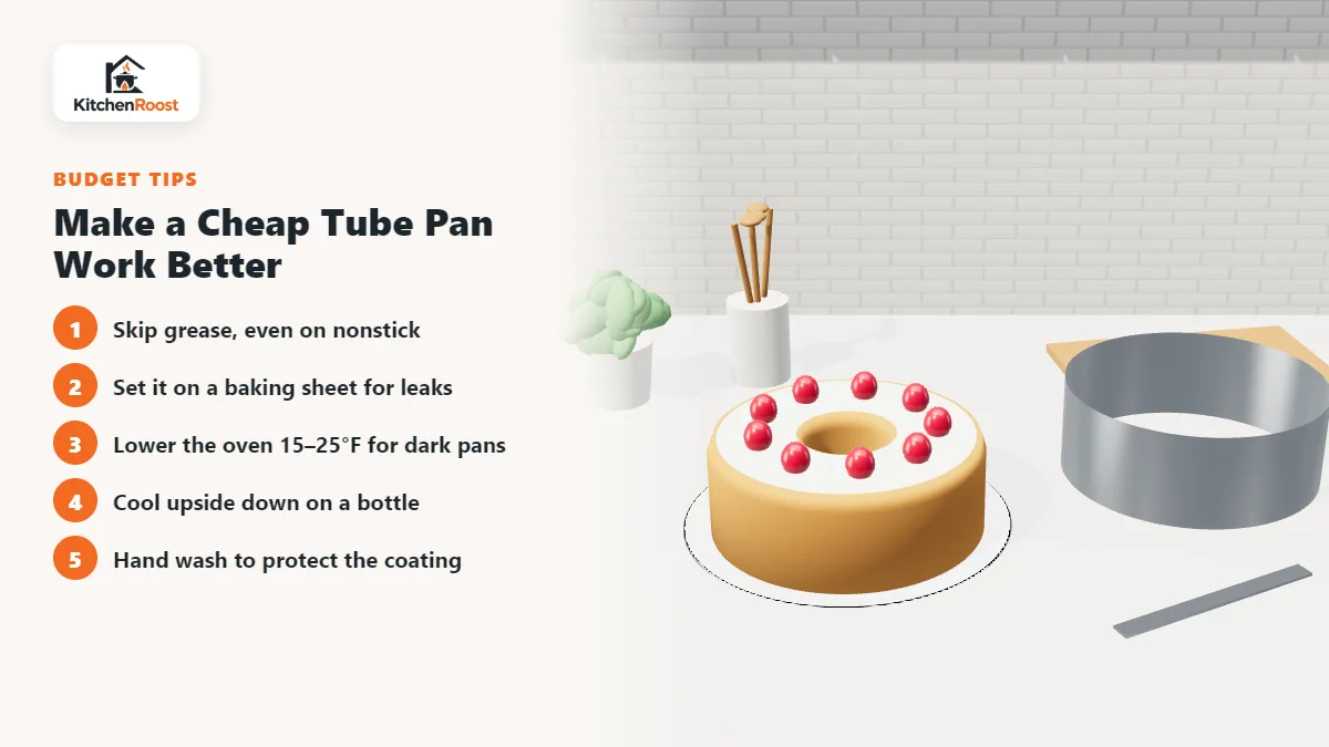 Tips for using a cheap angel food cake pan
