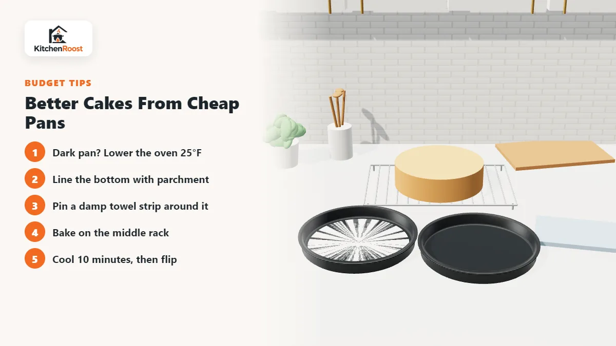 Tips for baking with a cheap 9 inch cake pan