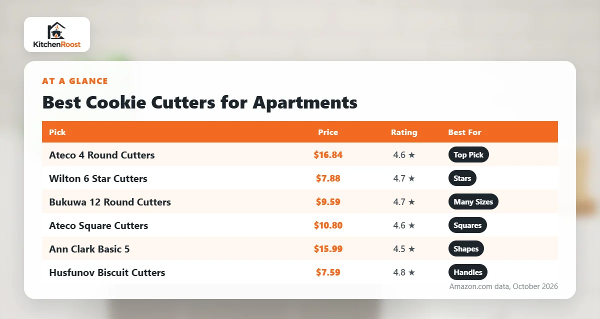 Best cookie cutters for apartments comparison chart