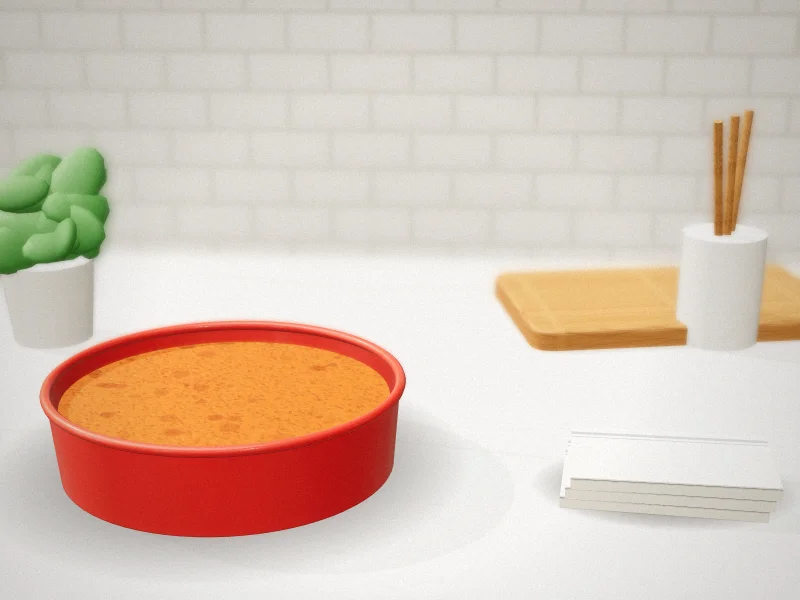 AVIDON 8 Inch Silicone Round Cake Pan in a home kitchen