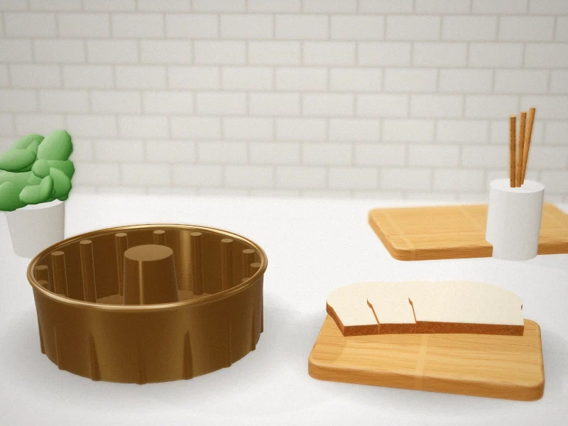 Bake Choice 12 Cup Fluted Tube Bundt Cake Pan, Made Without PFAS in a home kitchen
