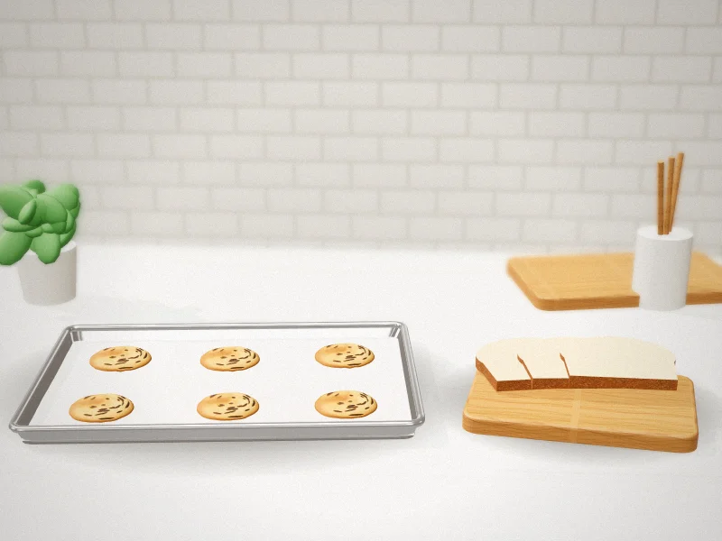 CEKEE Stainless Half Sheet Pans with Racks, 2 Pans + 2 Racks in a home kitchen