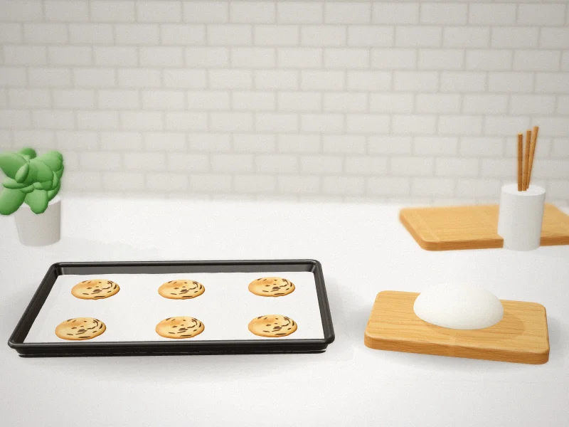 Eatex Nonstick Baking Sheet Set, 2 Pieces with Silicone Handles in a home kitchen