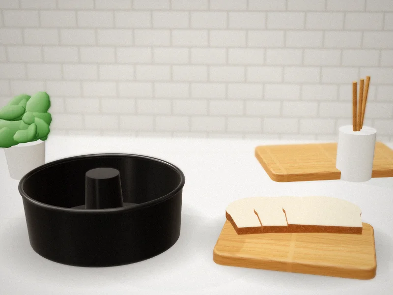 Extra Large & Extra Sturdy Cake Carrier with Foldable Handles in a home kitchen