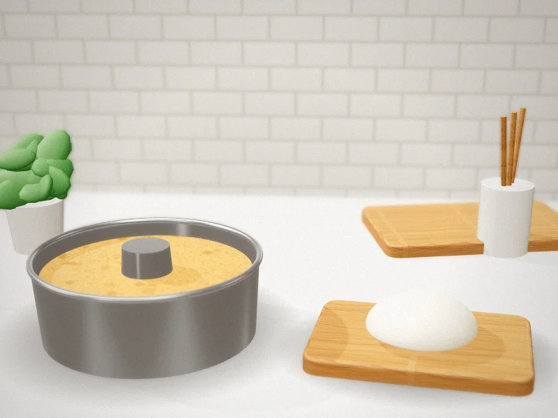 Fox Run Angel Food Cake Pan, Aluminum 9.75" in a home kitchen