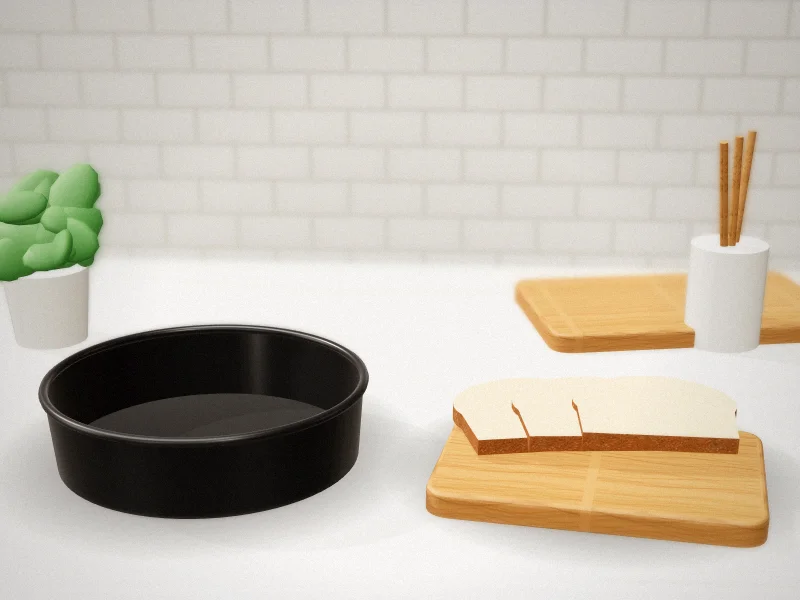 GoodCook Everyday Nonstick Steel Round Cake Pan, 9-Inch in a home kitchen