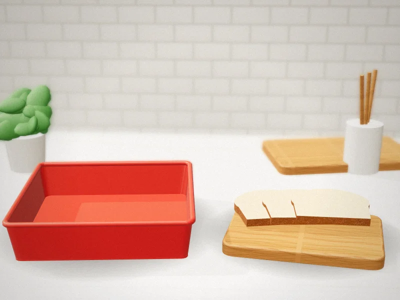 GoodCook MegaGrip 8 x 8 Inch Baking Pan with Silicone Grip Handles in a home kitchen