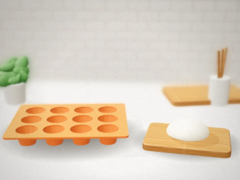Gummy Candy Molds 3-Pack with 2 Droppers, Food-Grade Silicone in a home kitchen