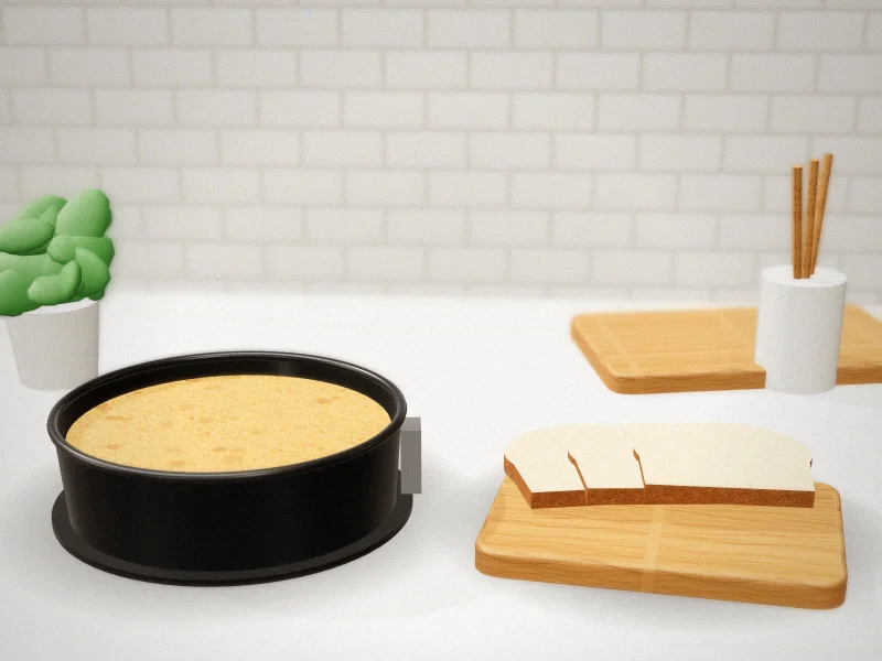 HIWARE 8 Inch Nonstick Springform Pan in a home kitchen