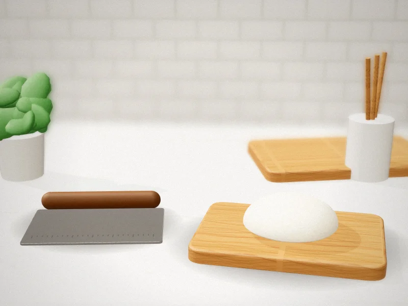Lamson Bench Scraper, High Carbon Steel, Walnut Handle in a home kitchen