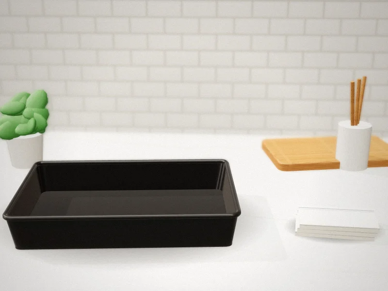 Nonstick Brownie Pan with Dividers and Removable Bottom, 18 Brownies in a home kitchen