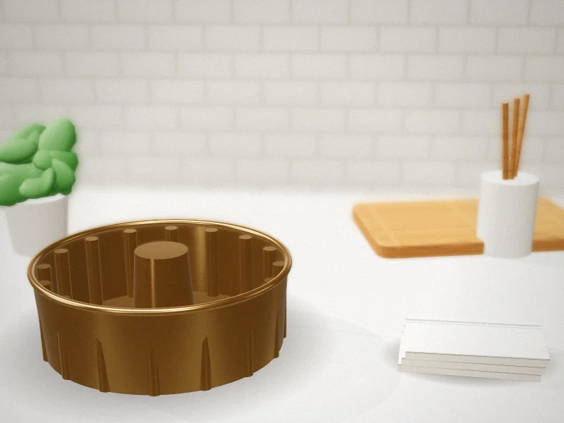 Nordic Ware Blossom Bundt Pan in a home kitchen