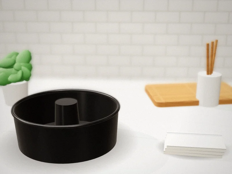 Nordic Ware Formed Angel Food Cake Pan, 16 Cup in a home kitchen