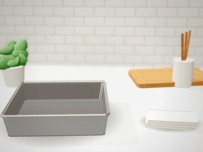 Nordic Ware Naturals Aluminum Commercial 8 x 8 Inch Square Pan in a home kitchen