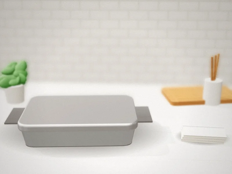 Nordic Ware Naturals Quarter Sheet with Lid in a home kitchen