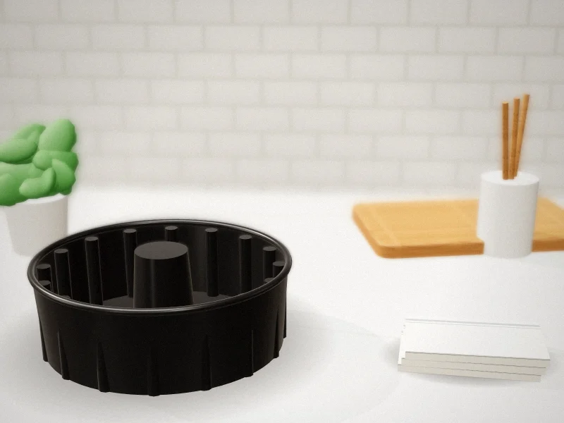Nordic Ware Original Bundt Pan, 12-Cup, Graphite in a home kitchen