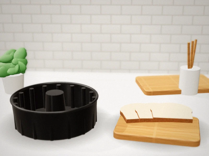 Nordic Ware ProForm Bundt Pan, 12 Cup in a home kitchen