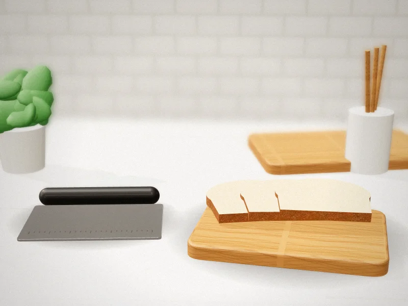 Norpro Stainless Steel Scraper and Chopper, 6 x 4 Inch in a home kitchen