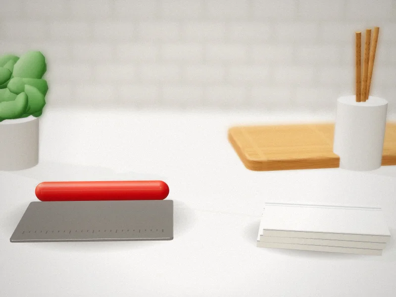 OXO Good Grips Multi-Purpose Scraper and Chopper in a home kitchen
