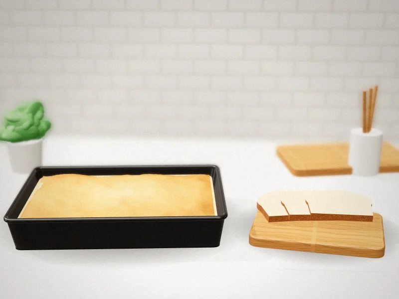 OXO Good Grips Non-Stick Pro 9 x 13 Inch Cake Pan in a home kitchen