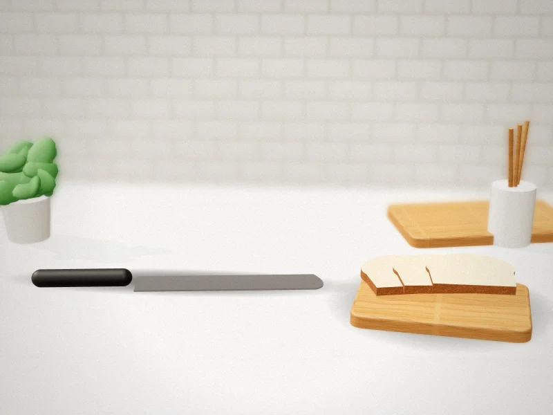 Professional 10 Inch Stainless Steel Cake Leveler in a home kitchen