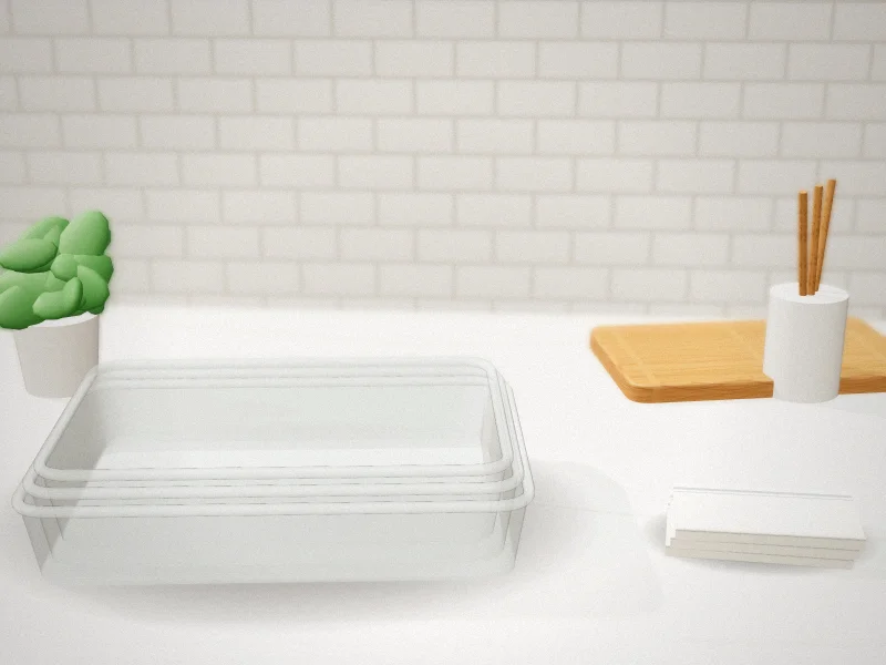 Pyrex 3-Piece Ceramic Bakeware Set in a home kitchen
