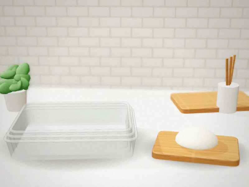 Pyrex 8-Piece Ceramic Complete Nonstick Bakeware Set in a home kitchen
