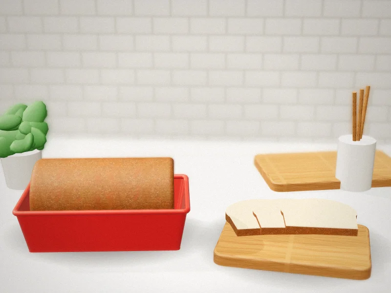 Silicone 4-Cavity Baguette Bread Pan in a home kitchen