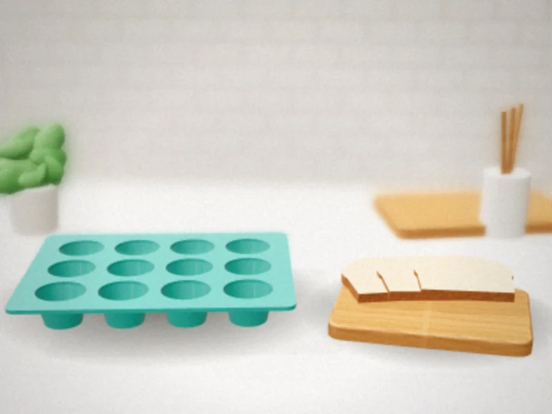Square Silicone Candy Molds, Mini Molds for Hard Candy and Caramel in a home kitchen