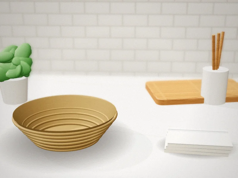Superbaking Sourdough Banneton Proofing Basket in a home kitchen
